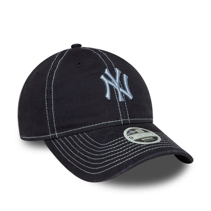 This is a New York Yankees Womens MLB Contrast Stitch Navy 9TWENTY Adjustable Cap 3