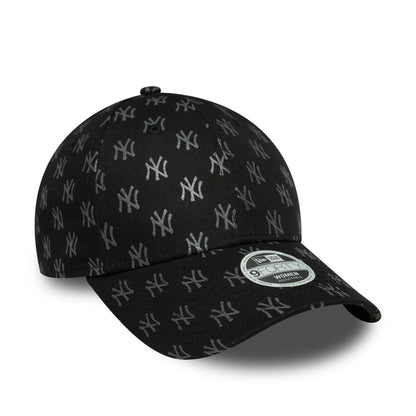 This is a New York Yankees Womens MLB Monogram Black 9FORTY Adjustable Cap 3