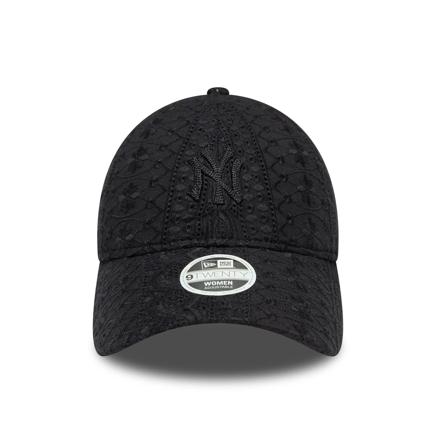 This is a New York Yankees Womens MLB Broderie Black 9TWENTY Adjustable Cap 2