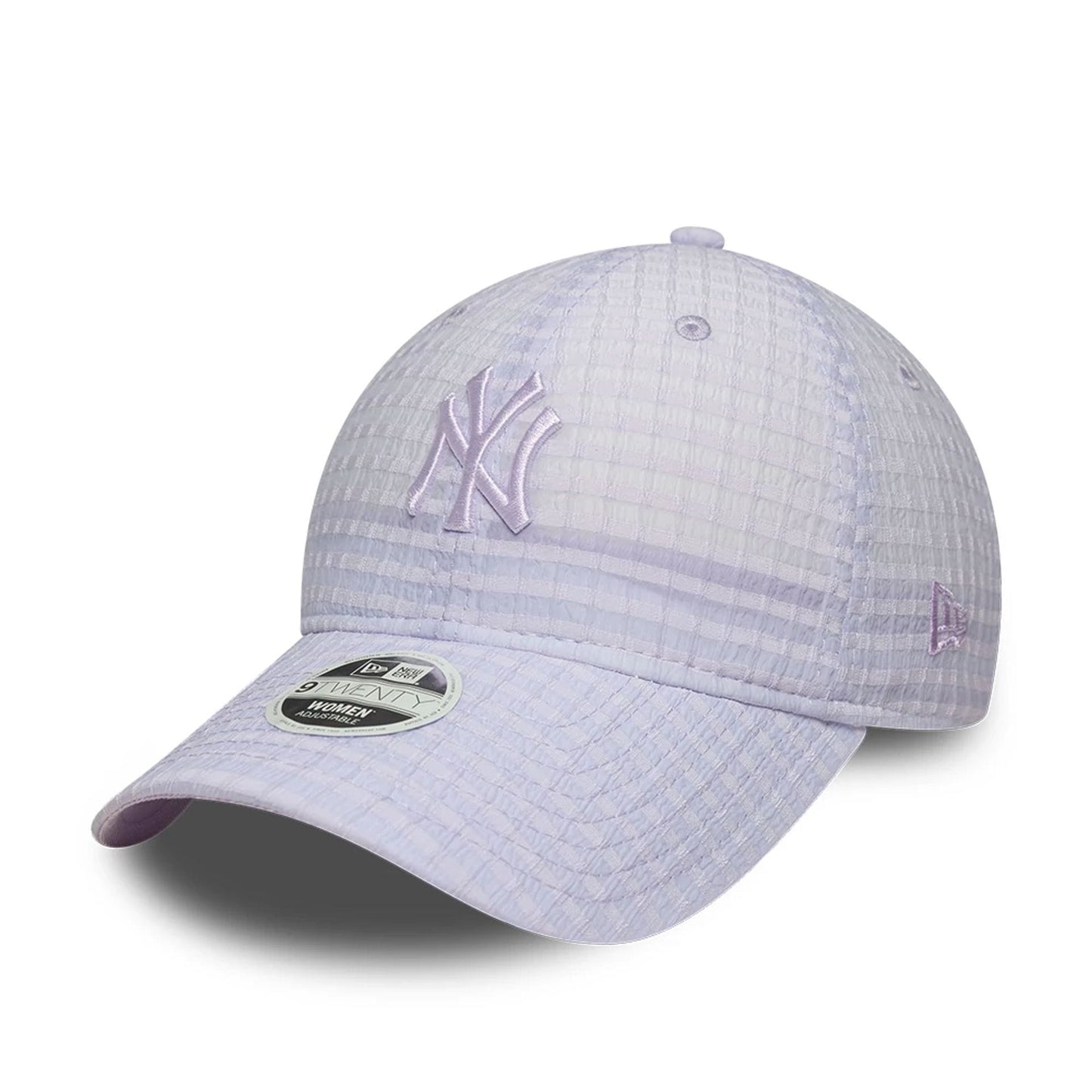 Pictured is this Womens MLB Seersucker New York Yankees 9TWENTY cap in pastel purple. 1