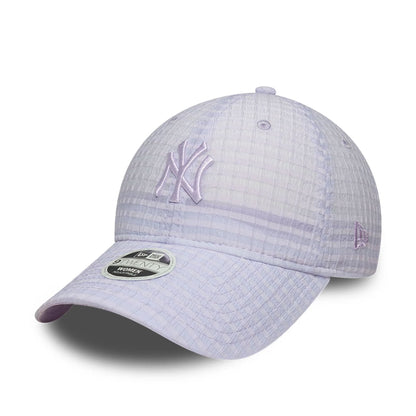 Pictured is this Womens MLB Seersucker New York Yankees 9TWENTY cap in pastel purple. 1