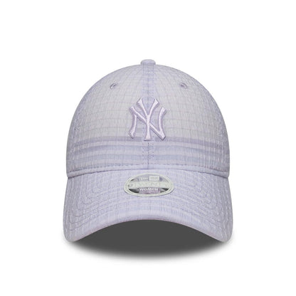 Pictured is this Womens MLB Seersucker New York Yankees 9TWENTY cap in pastel purple. 2