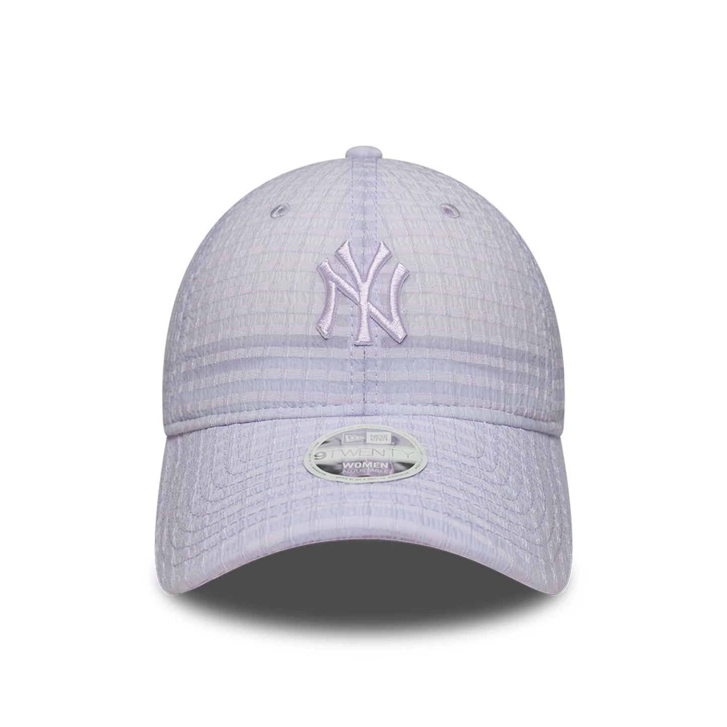Pictured is this Womens MLB Seersucker New York Yankees 9TWENTY cap in pastel purple. 2