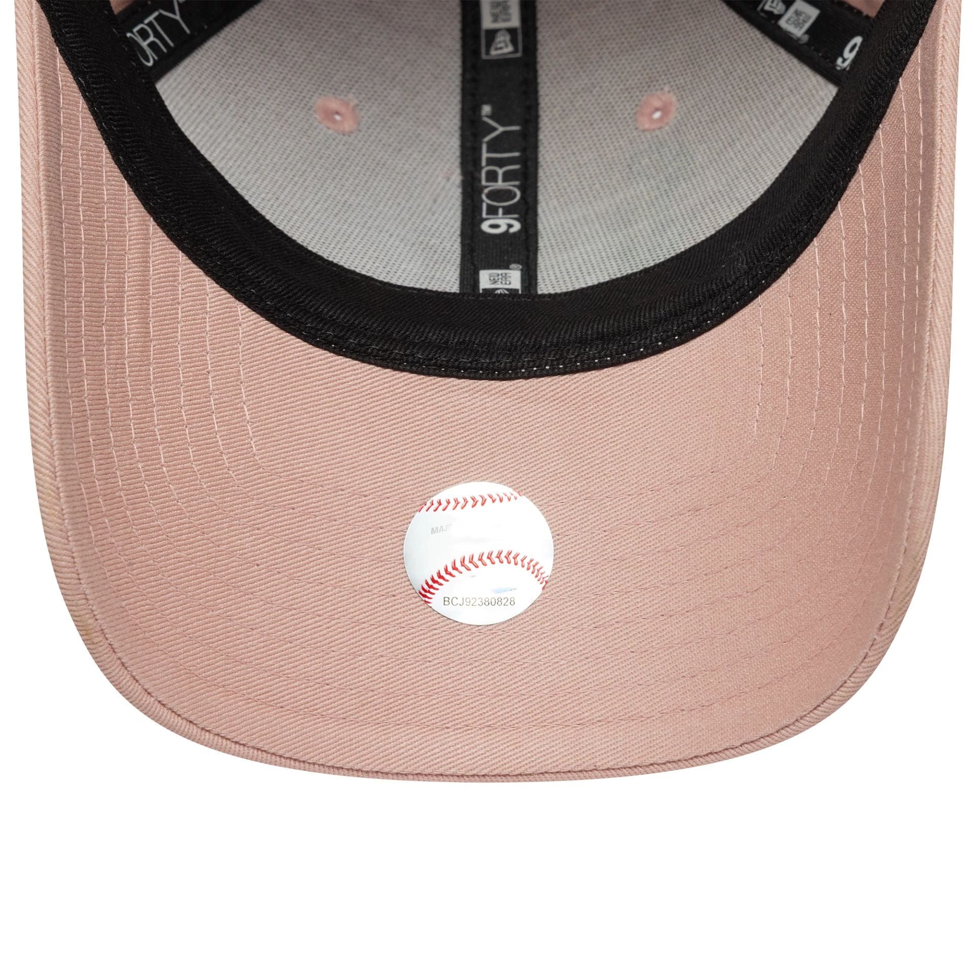 This is a New York Yankees Womens MLB Beaded Pastel Pink 9FORTY Adjustable Cap 5