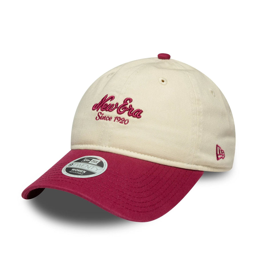 This is a Womens New Era Cream 9TWENTY Adjustable Cap 1