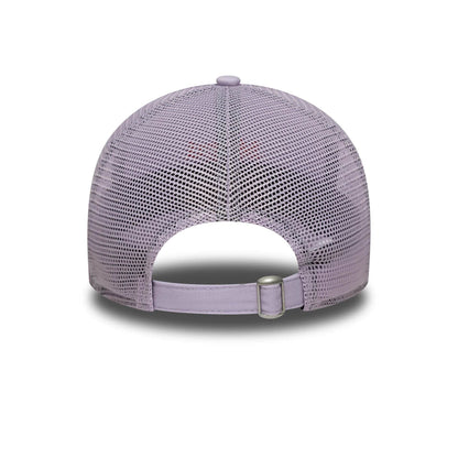 This is a Womens New Era City Pastel Purple 9TWENTY Trucker Adjustable Cap 4