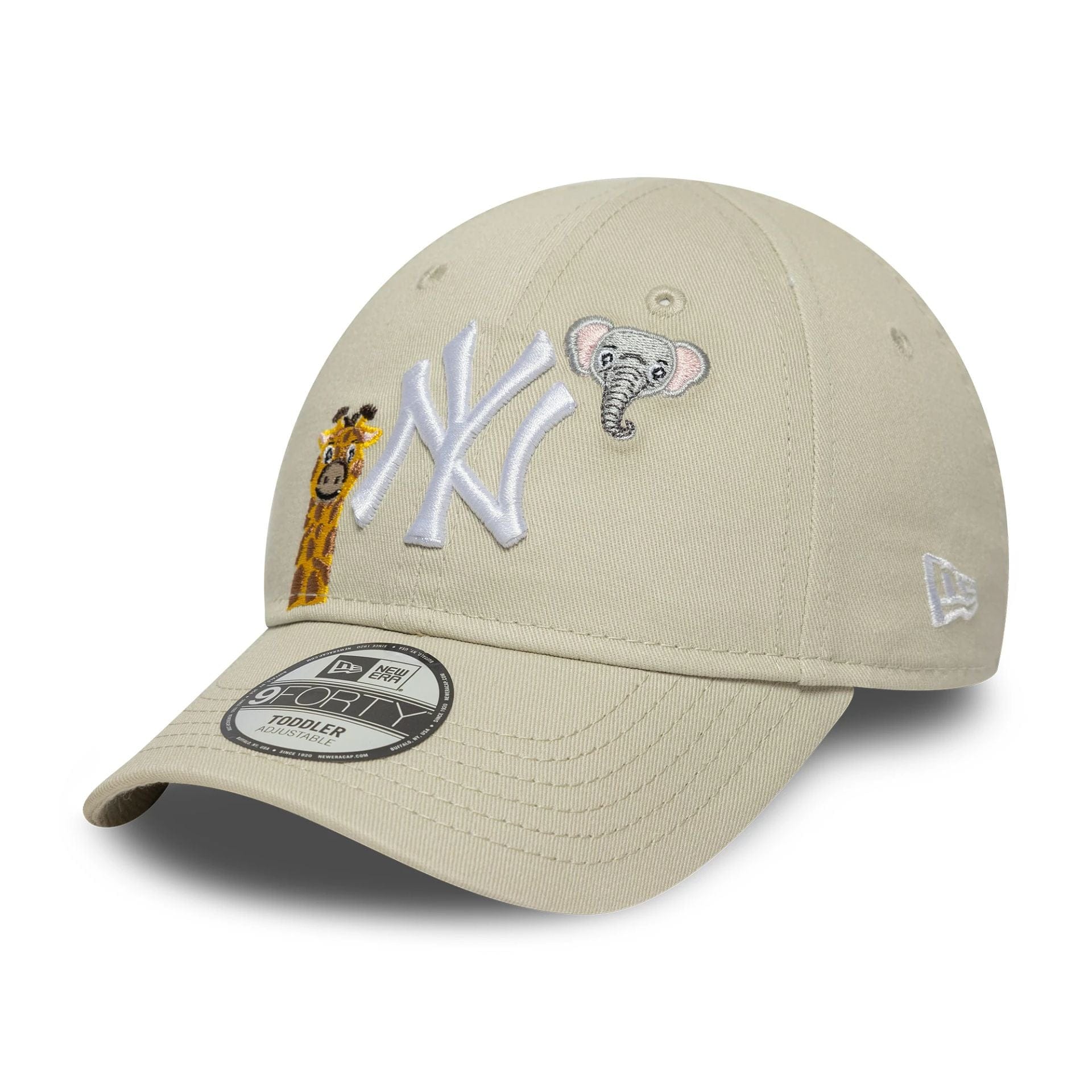 This is a New York Yankees Toddler Animal Icon Cream 9FORTY Adjustable Cap 1