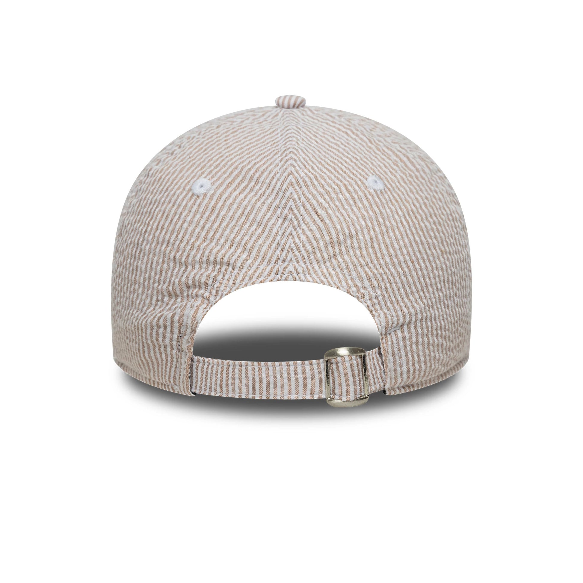 Pictured is this MLB Seersucker Athletics 9TWENTY cap in light beige. 4