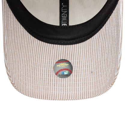 Pictured is this MLB Seersucker Athletics 9TWENTY cap in light beige. 5