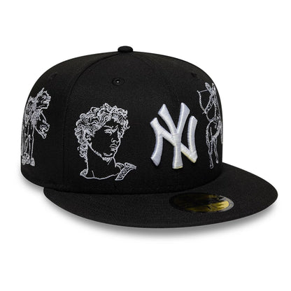 This is a New York Yankees MLB Mythical Black 59FIFTY FItted Cap 3