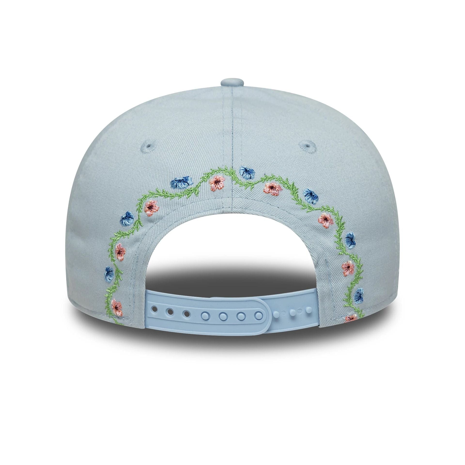 This is a LA Dodgers MLB Floral Pastel Blue Low Profile 9FIFTY Snapback Adjustable Cap 4