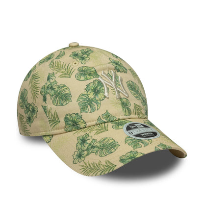 This is a New York Yankees Womens MLB Tropical Cream 9TWENTY Adjustable Cap 3