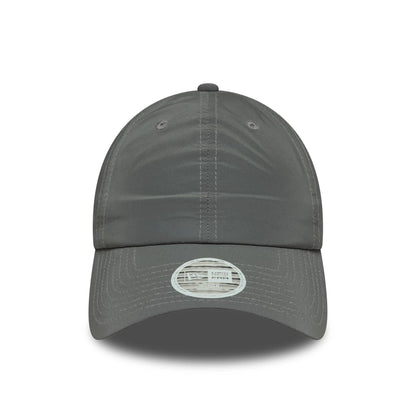 This is a Womens New Era Recycled Reflective Silver Pony Tail Adjustable Cap 3