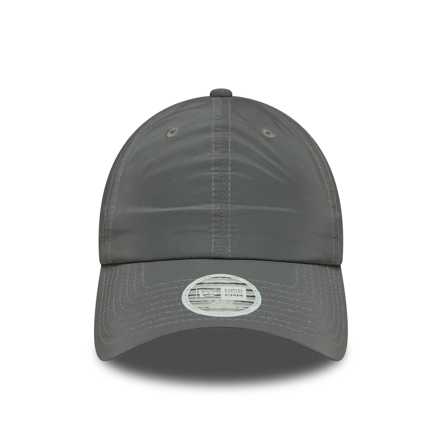 This is a Womens New Era Recycled Reflective Silver Pony Tail Adjustable Cap 3