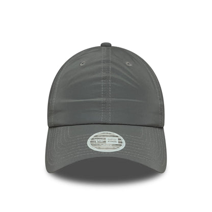This is a Womens New Era Recycled Reflective Silver Pony Tail Adjustable Cap 3