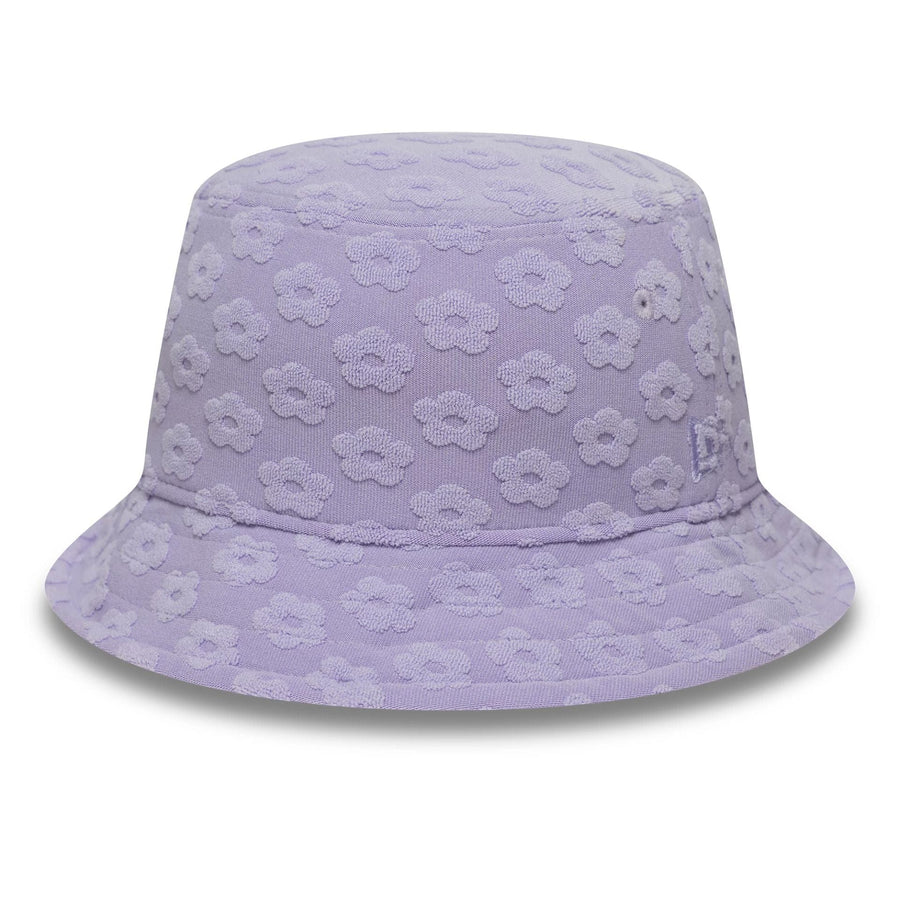 This is a Womens New Era Towelling Pastel Purple Adventure Bucket Hat 1