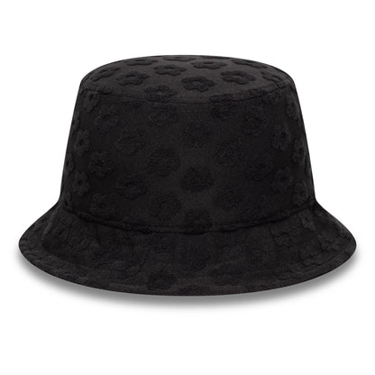 This is a Womens New Era Towelling Black Adventure Bucket Hat 2