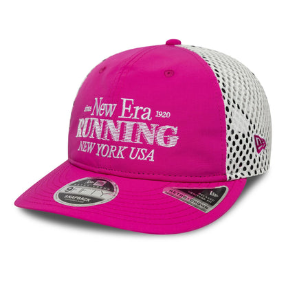 This is a New Era Running Dark Red Retro Crown 9FIFTY Adjustable Cap 1