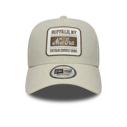 Pictured is this New Era Patch Line 9FORTY E-Frame cap in Cream. 2