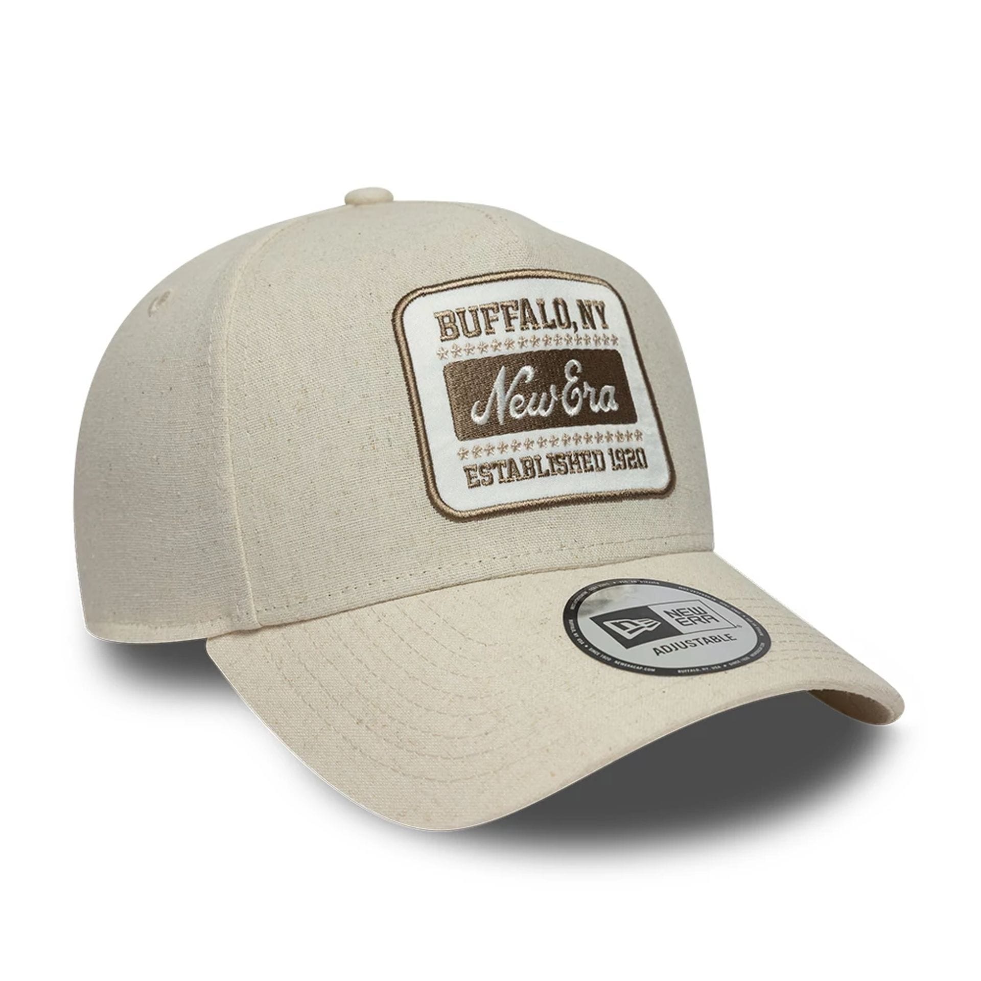 Pictured is this New Era Patch Line 9FORTY E-Frame cap in Cream. 3