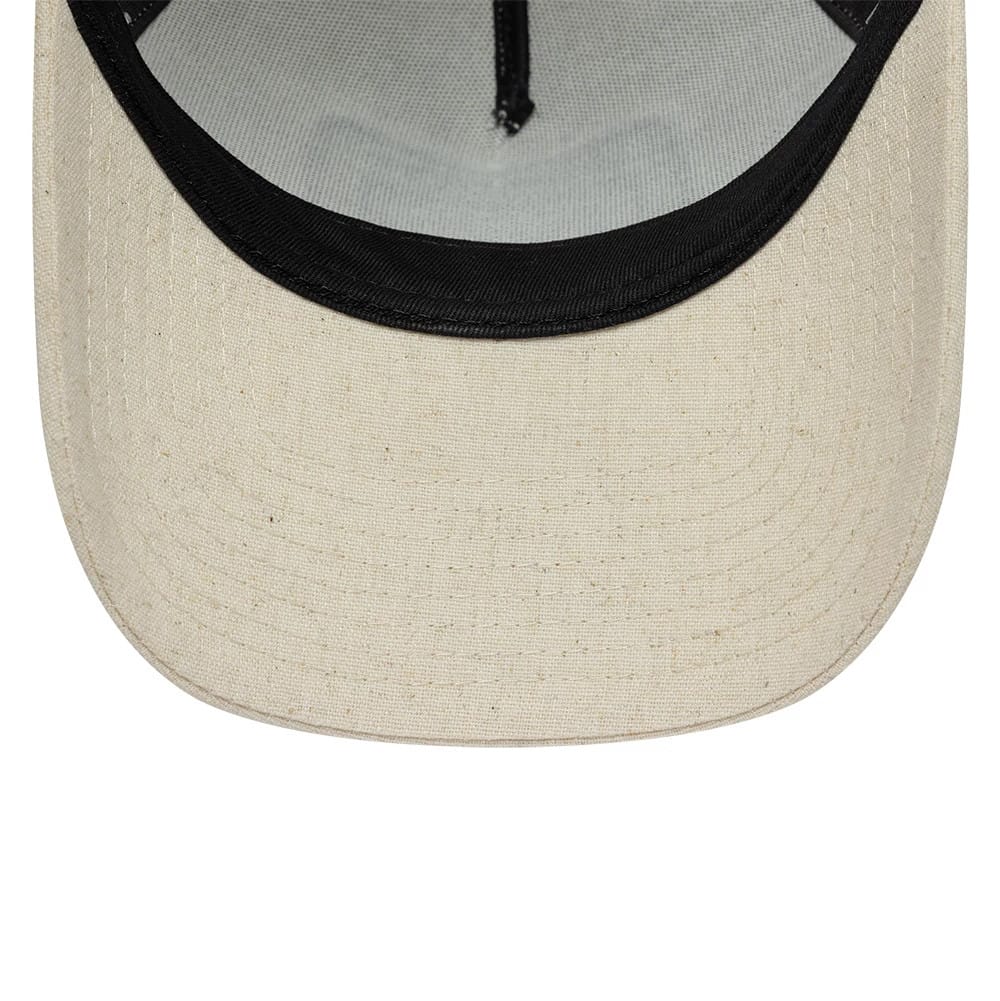 Pictured is this New Era Patch Line 9FORTY E-Frame cap in Cream. 5