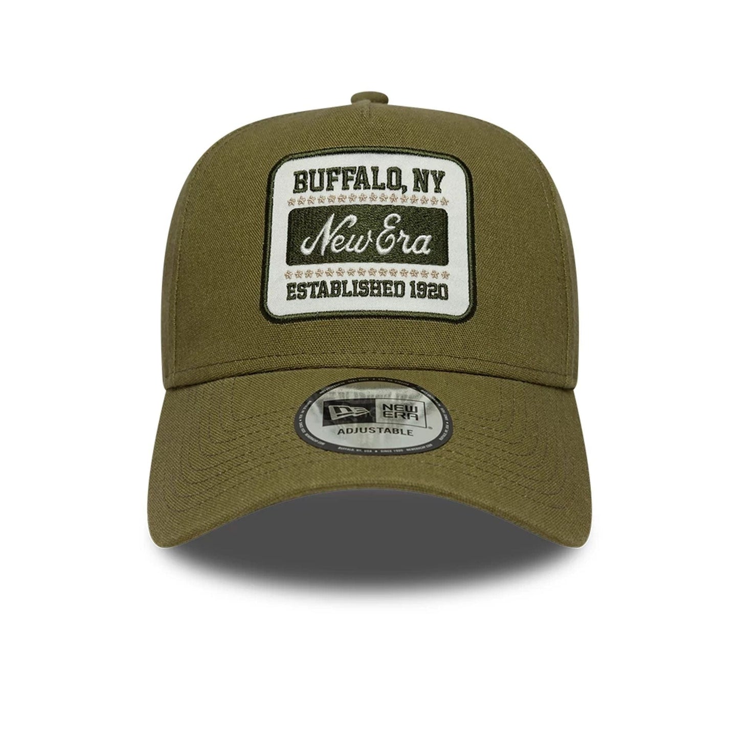Pictured is this New Era Patch Line 9FORTY E-Frame cap in green. 2