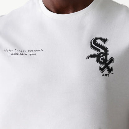 The Male model is wearing Chicago White Sox MLB Arch Graphic White T-Shirt 3