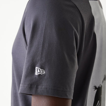 The Male model is wearing San Antonio Spurs NBA Court Graphic Dark Grey T-Shirt 7