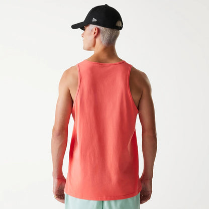 The Male model is wearing Chicago Bulls NBA All Over Print Infill Pink Vest Top 2