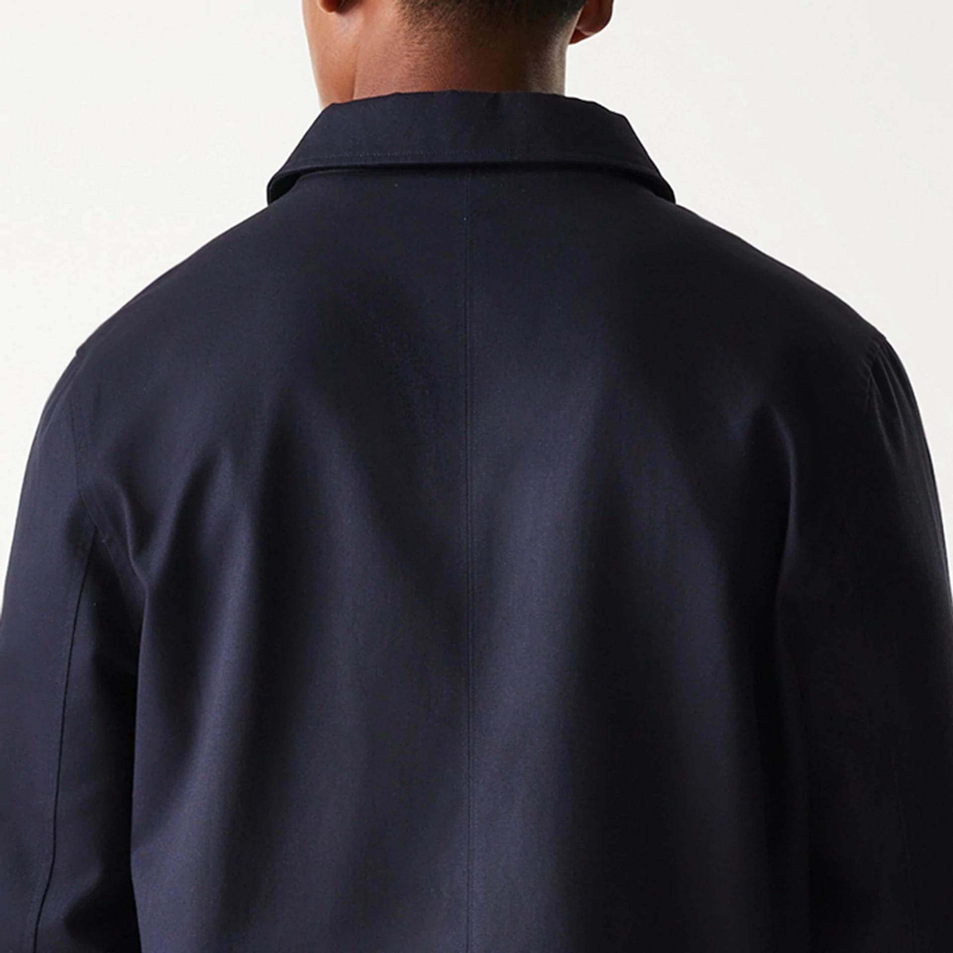 The Male model is wearing New York Yankees MLB Navy Collared Jacket 7