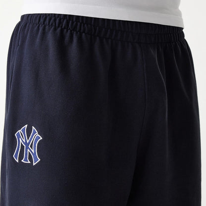 The Male model is wearing New York Yankees MLB Pique Navy Shorts 4
