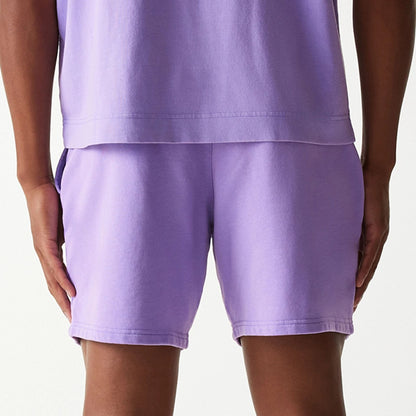 The Male model is wearing LA Lakers NBA Washed Purple Shorts 4