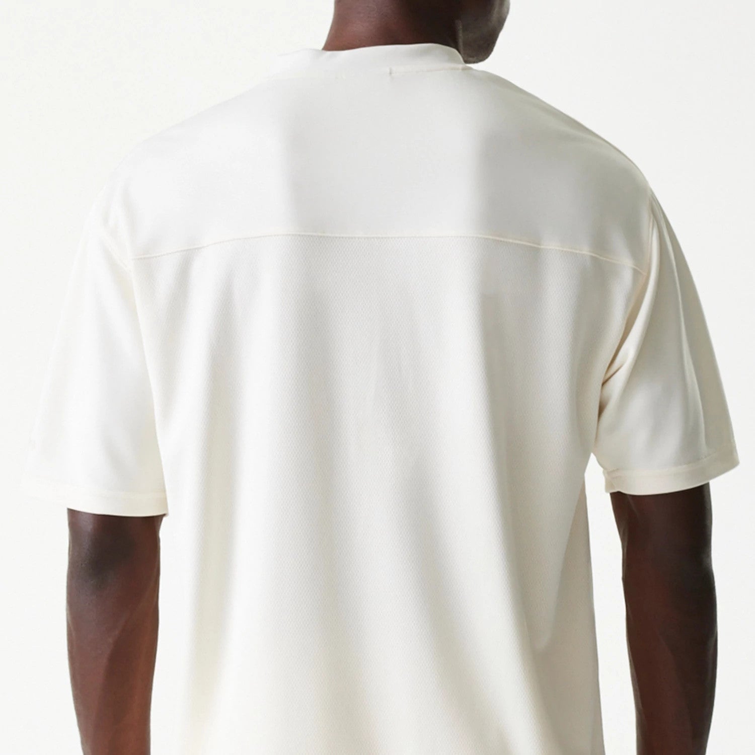 The Male model is wearing LA Lakers NBA Tonal Open White Mesh Jersey 7