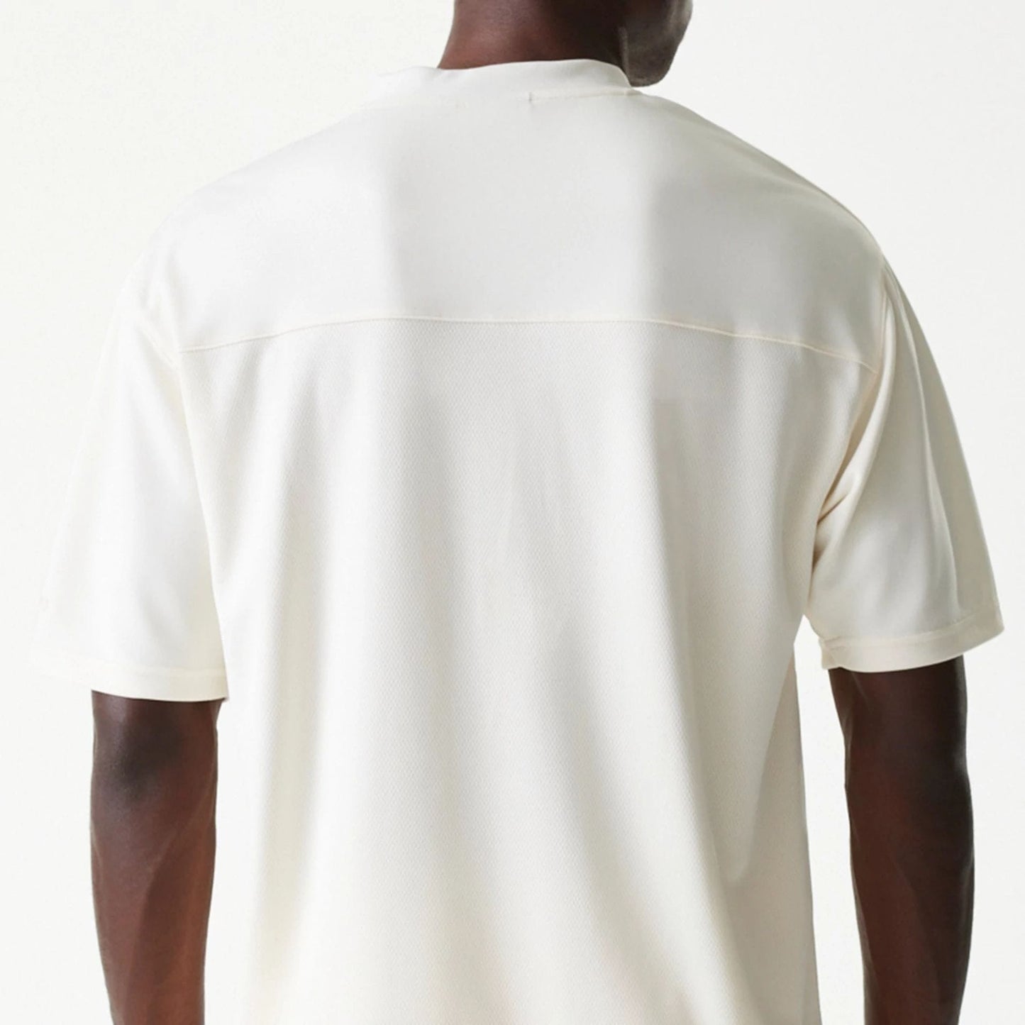 The Male model is wearing LA Lakers NBA Tonal Open White Mesh Jersey 7