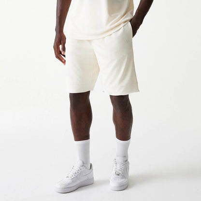 The Male model is wearing LA Lakers NBA Tonal Open White Mesh Shorts 7