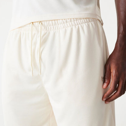 The Male model is wearing LA Lakers NBA Tonal Open White Mesh Shorts 5