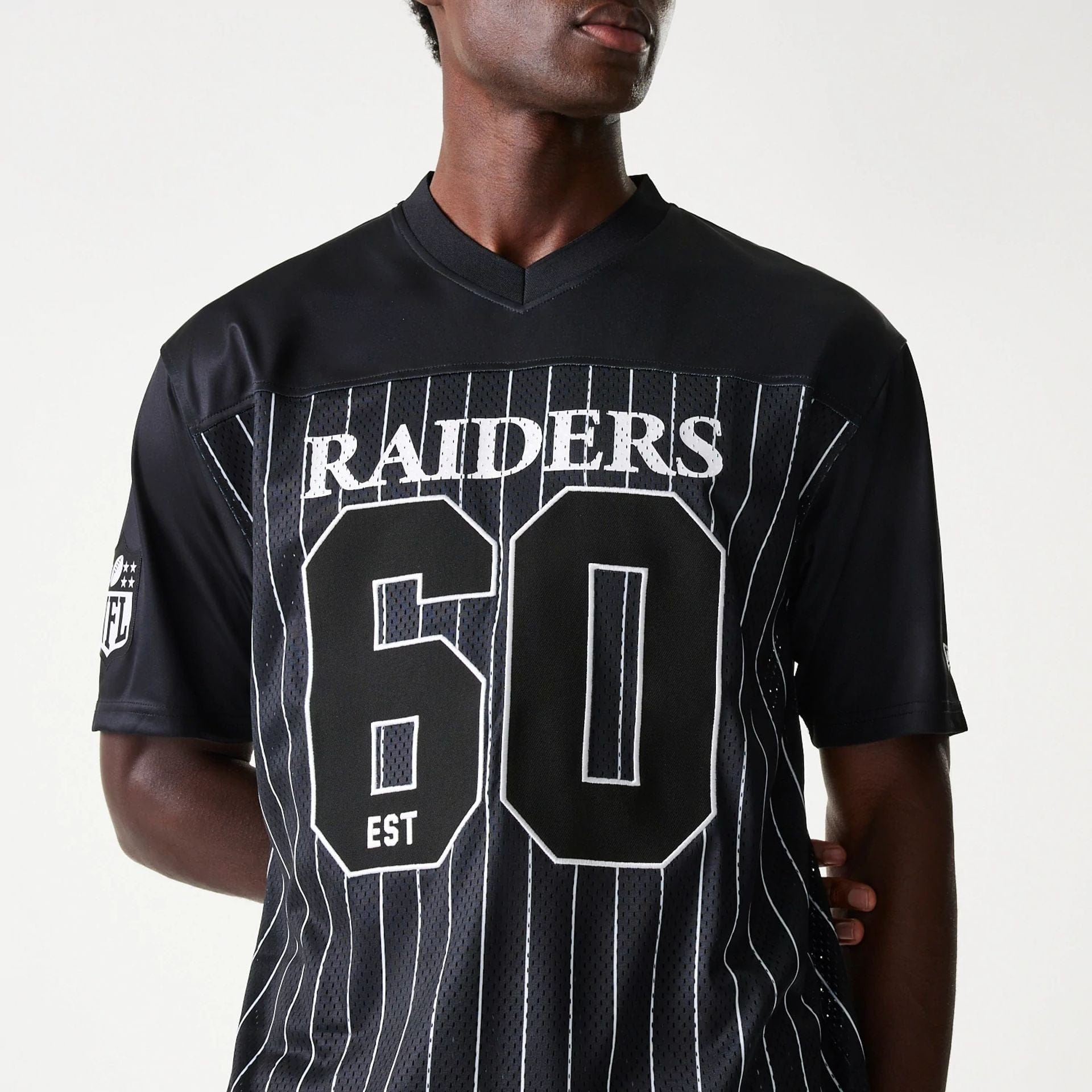 NFL Stripe Las Vegas Raiders Long Sleeve Jersey NEC UK