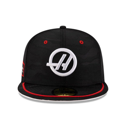 This is a MoneyGram Haas F1 Camo Black 59FIFTY Fitted Cap 3