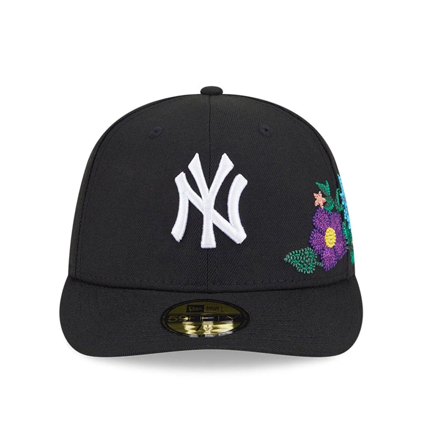 This is a New York Yankees Tonal Florals Black 59FIFTY Fitted Cap 3