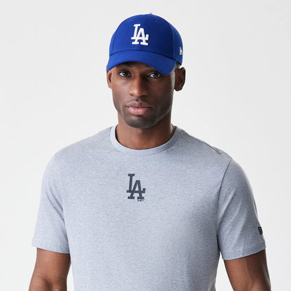 The Male model is wearing LA Dodgers MLB Logo Grey T-Shirt 6
