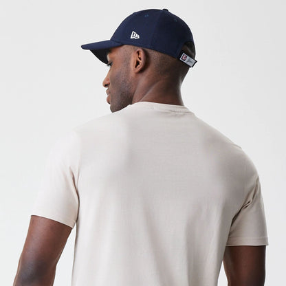 The Male model is wearing New York Yankees MLB Logo Cream T-Shirt 7