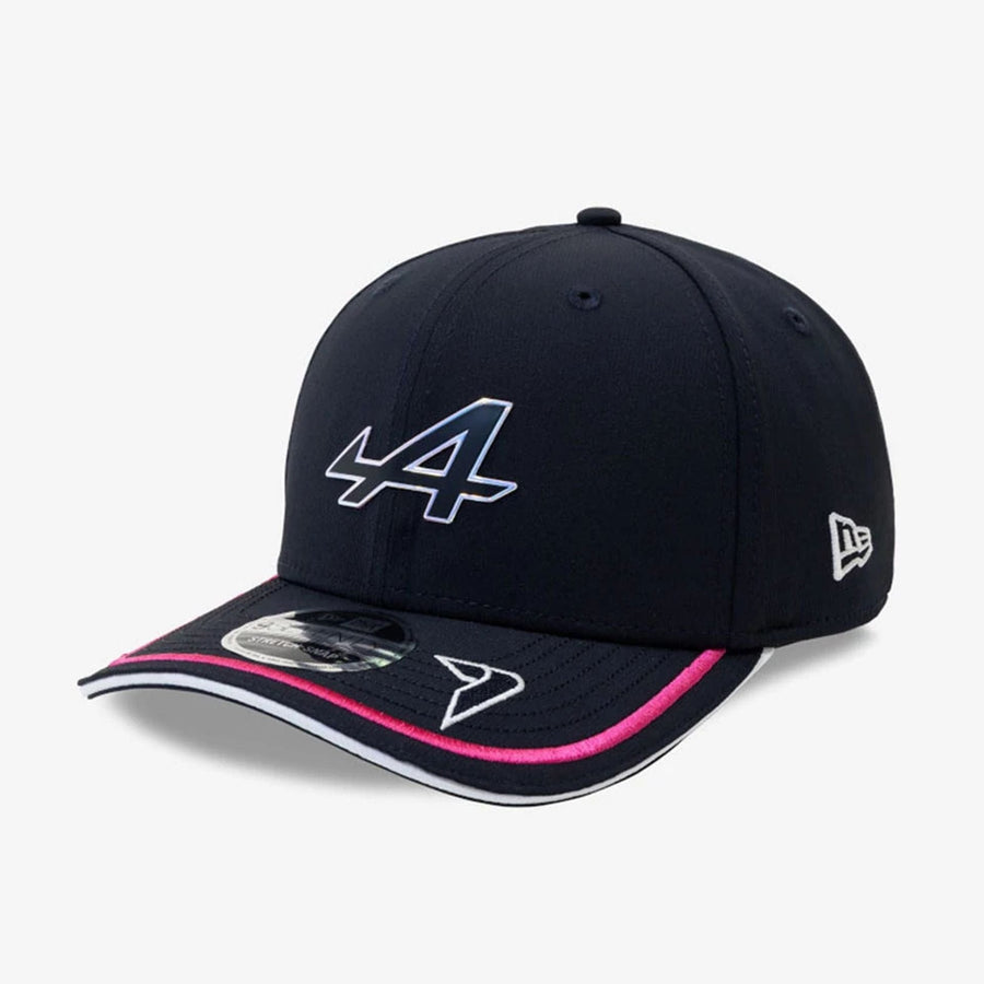 This is a Alpine Racing Replica Driver Jack Doohan Navy 9SEVENTY Stretch Snap Adjustable Cap 3