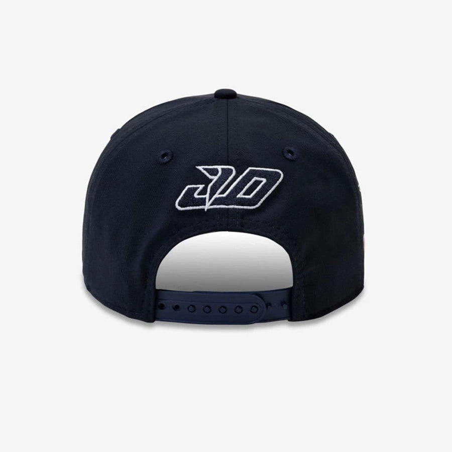 This is a Alpine Racing Replica Driver Jack Doohan Navy 9SEVENTY Stretch Snap Adjustable Cap 4