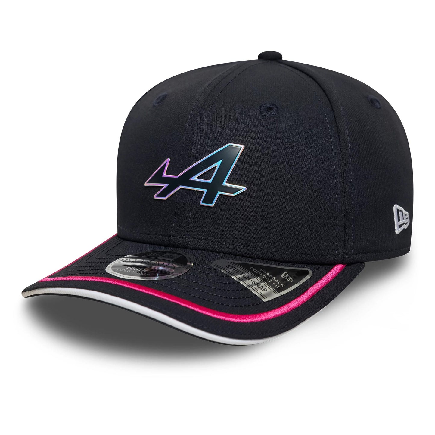 This is a Alpine Racing Youth Replica Team Navy 9SEVENTY Stretch Snap Adjustable Cap 3