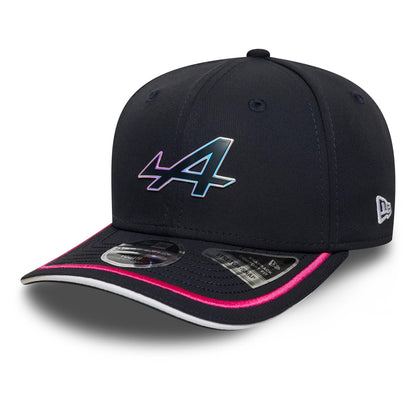 This is a Alpine Racing Youth Replica Team Navy 9SEVENTY Stretch Snap Adjustable Cap 3