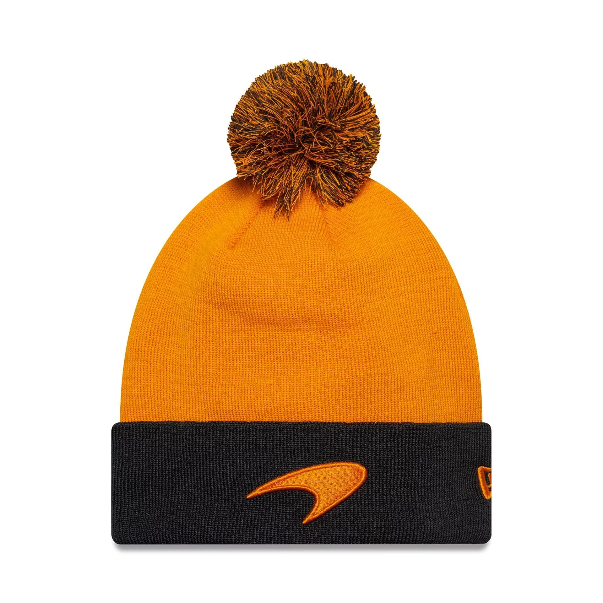 This is a McLaren Racing Orange Cuff Knit Beanie Hat 1