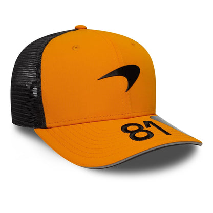 This is a McLaren Racing Replica Oscar Piastri Orange 9SEVENTY Stretch Snap Adjustable Cap 4