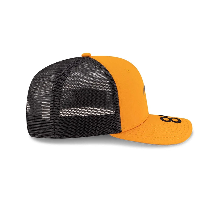 This is a McLaren Racing Replica Oscar Piastri Orange 9SEVENTY Stretch Snap Adjustable Cap 6