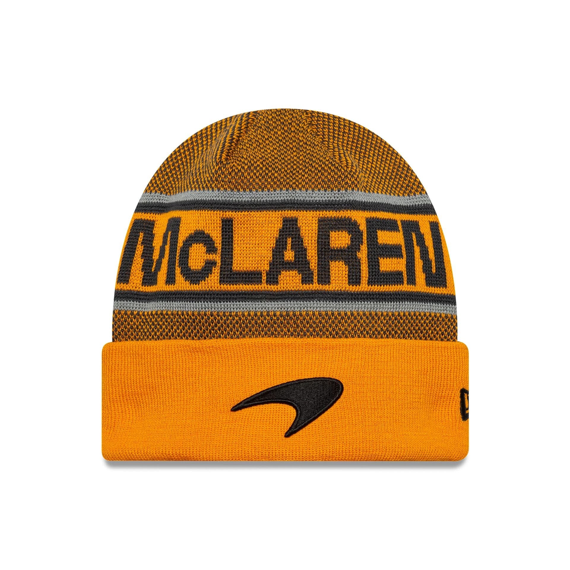 This is a McLaren Racing Team Orange Cuff Knit Beanie Hat 1