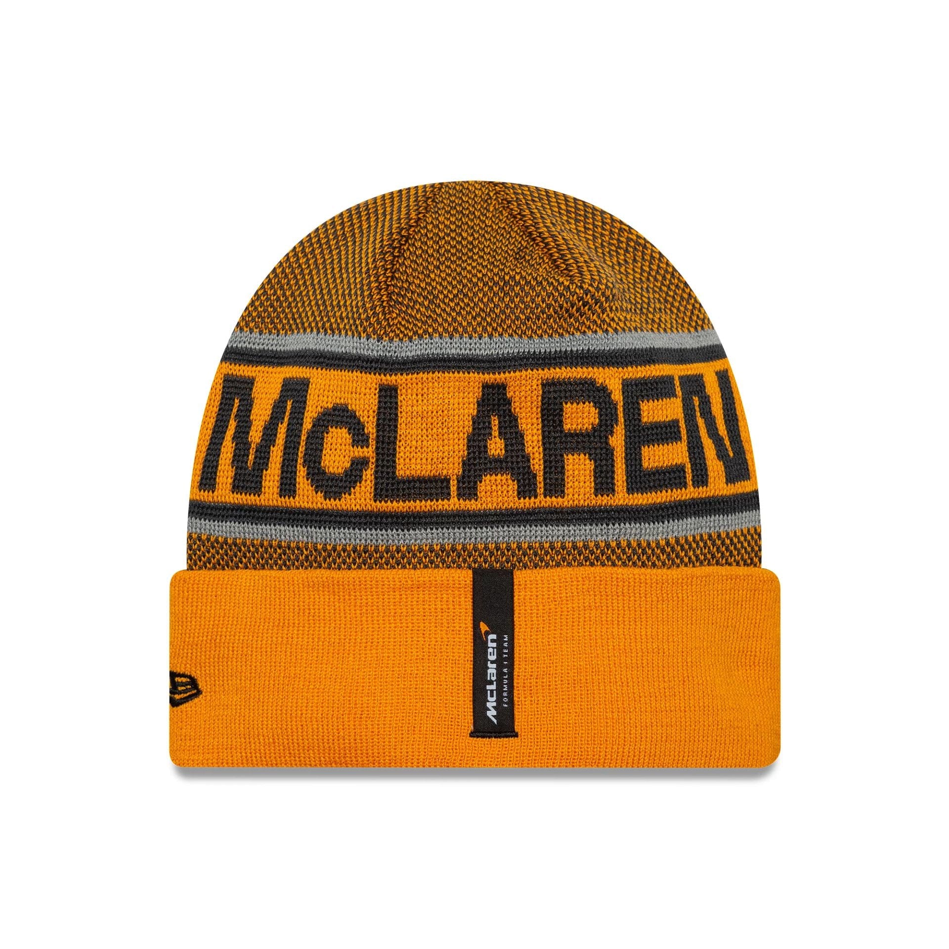 This is a McLaren Racing Team Orange Cuff Knit Beanie Hat 2